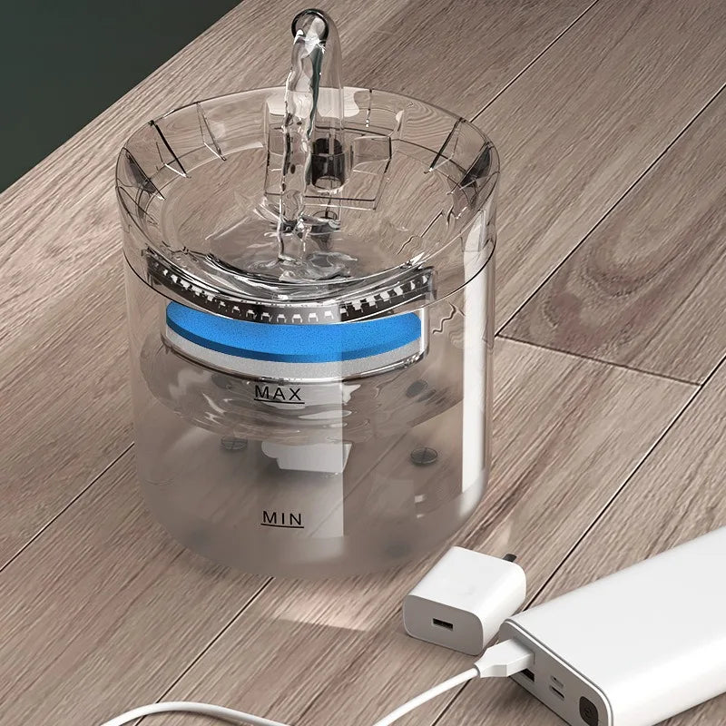 Auto Smart Cat Water Fountain Quiet Tilted Design Energy Efficient Pet Drinker for Fresh Water Circulation